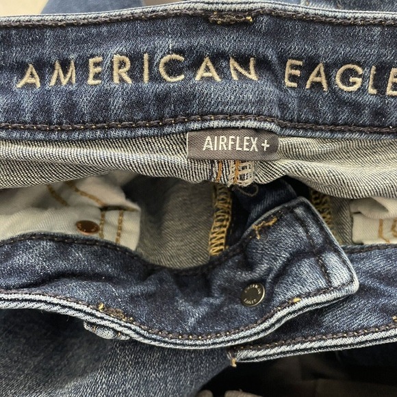 American Eagle Men's Airflex+ Stretch Straight Leg Blue Denim Jeans 28 X 30 - Picture 2 of 11